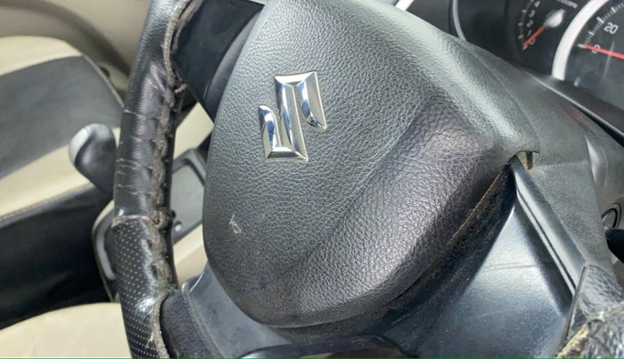2016 Maruti Celerio VXI AMT, Petrol, Automatic, 65,851 km, Steering wheel - Horn pad has minor damage