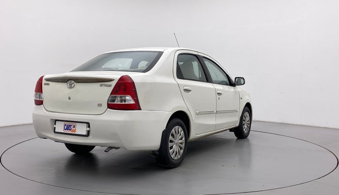 2012 Toyota Etios G, CNG, Manual, 93,524 km, Right Back Diagonal