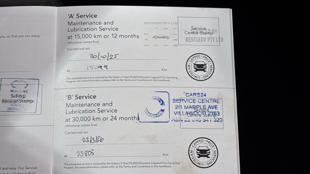 2024 Subaru Crosstrek AWD 2.0l, Automatic, 23805 km, Service History