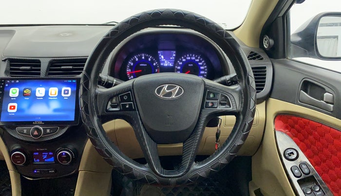 2016 Hyundai Verna FLUIDIC 4S 1.6 VTVT S, Petrol, Manual, 1,08,884 km, Steering Wheel Close Up