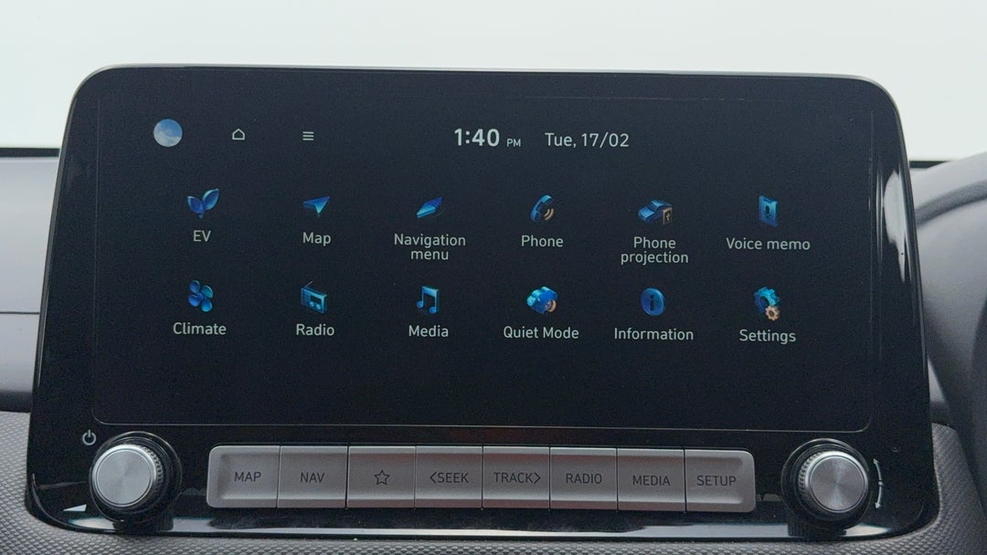 2022 Hyundai Kona Highlander Elect Srf Ext Range, Automatic, 64100 km, Infotainment System