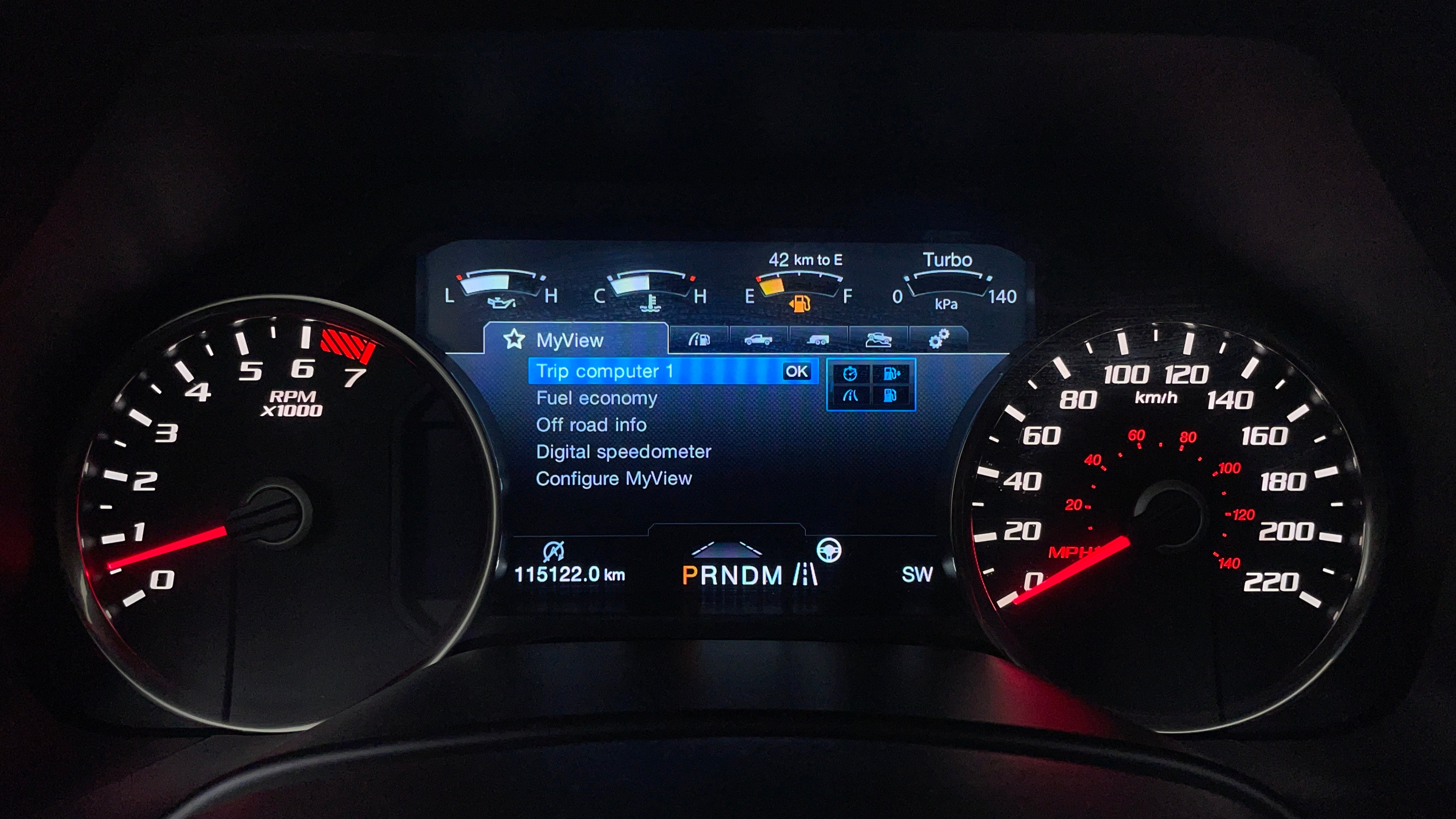 Ford F 150-Odometer View