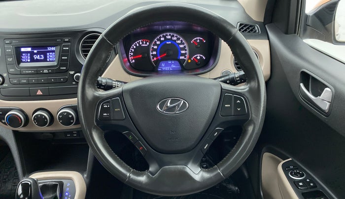 2016 Hyundai Grand i10 1.2 ASTA (O) AT, Petrol, Automatic, 44,403 km, Steering Wheel Close Up