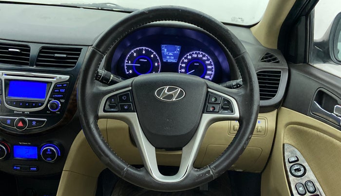 2013 Hyundai Verna FLUIDIC 1.6 CRDI SX OPT, Diesel, Manual, 60,990 km, Steering Wheel Close Up