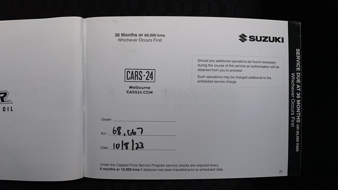 2019 Suzuki Jimny Glx (qld), Manual, 68080 km, Service History