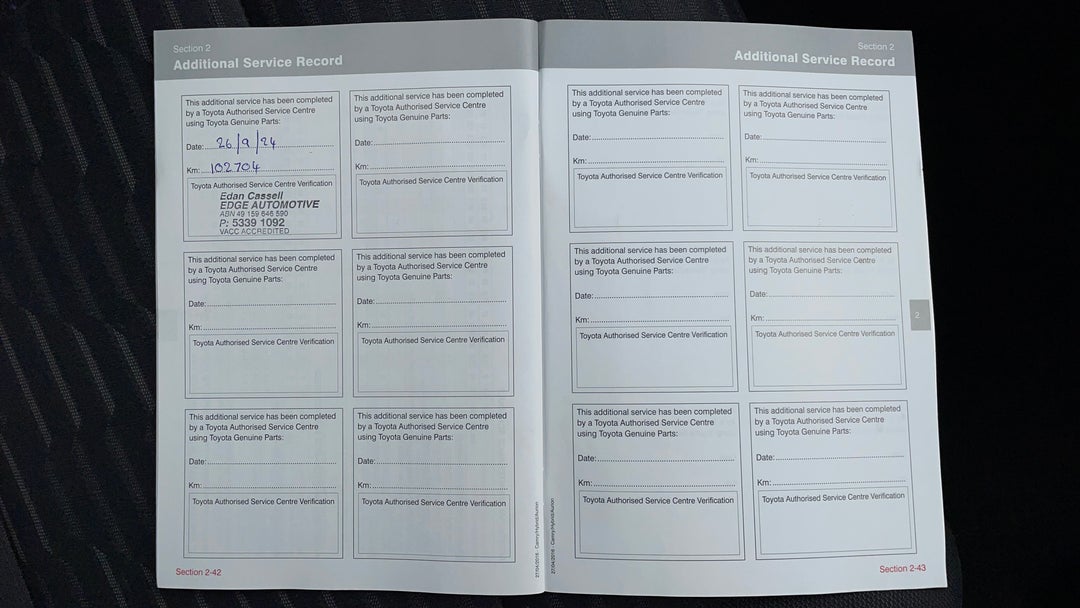 2017 Toyota Camry Altise, Automatic, 107643 km, Service History