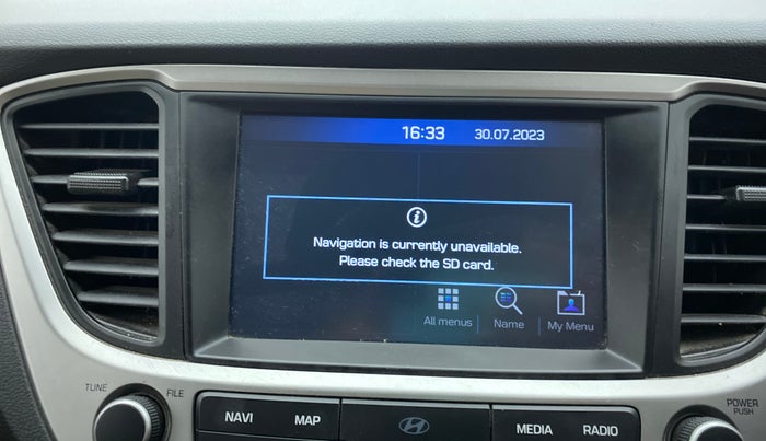 2020 Hyundai Verna 1.6 VTVT SX + AT, Petrol, Automatic, 69,924 km, Infotainment system - GPS Card not working/missing