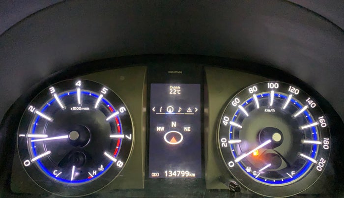 2018 Toyota Innova Crysta 2.7 VX 7 STR, Petrol, Manual, 1,34,798 km, Odometer Image