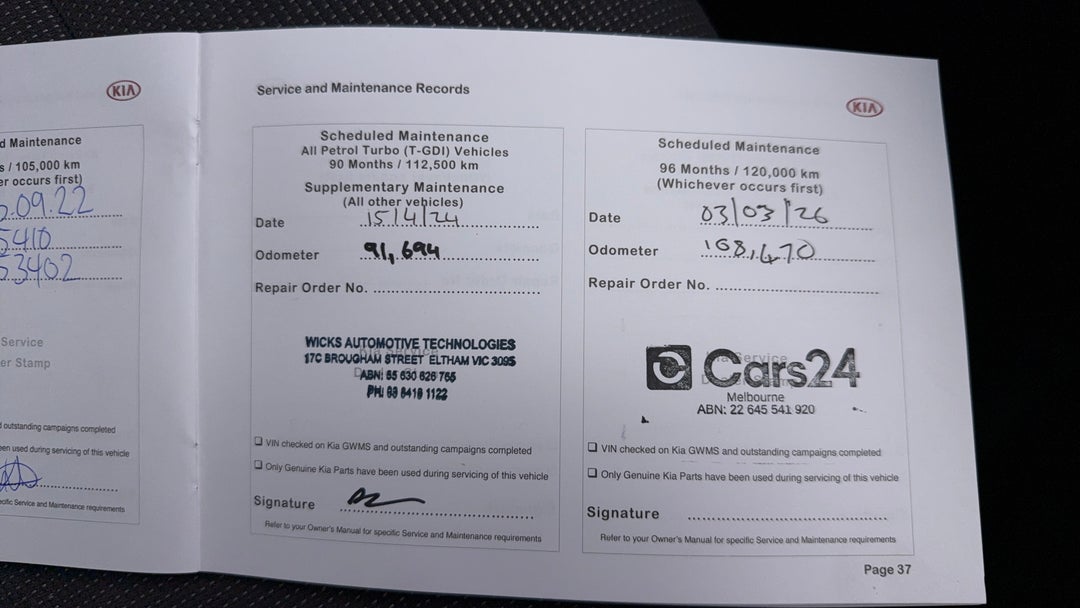 2015 Kia Sorento Si (4x2), Automatic, 108472 km, Service History