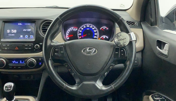 2019 Hyundai Grand i10 ASTA 1.2 KAPPA VTVT, CNG, Manual, 73,424 km, Steering Wheel Close Up