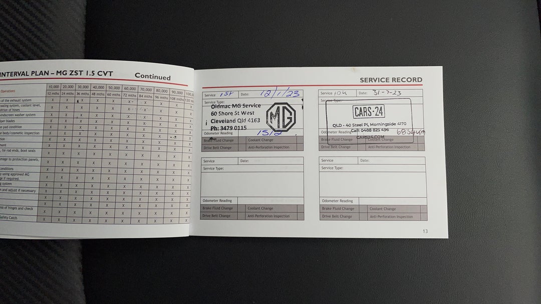 2022 MG Zst Excite, Automatic, 6835 km, Service History