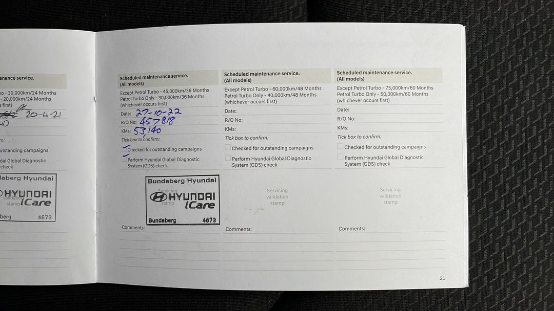 2019 Hyundai i30 Active, Automatic, 53177 km, Service History