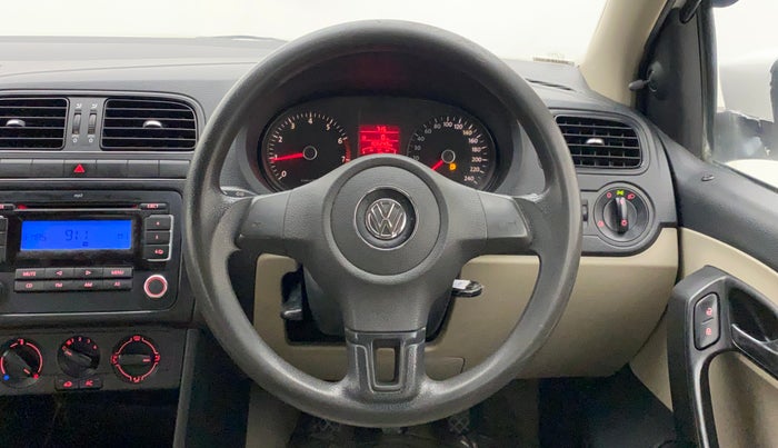 2012 Volkswagen Polo COMFORTLINE 1.2L PETROL, Petrol, Manual, 1,08,468 km, Steering Wheel Close Up