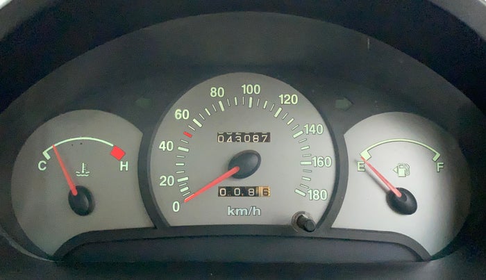 2010 Hyundai Santro Xing GLS, Petrol, Manual, 43,622 km, Odometer Image