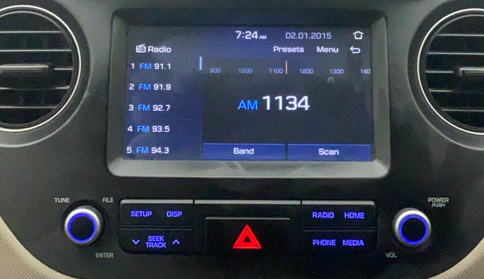 2018 Hyundai Grand i10 SPORTZ 1.2 KAPPA VTVT, Petrol, Manual, 32,331 km, Infotainment System