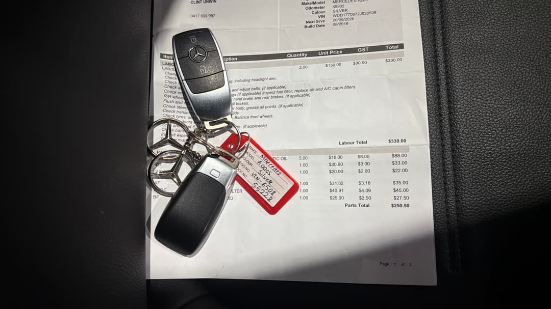 2018 Mercedes-benz A200 A200, Automatic, 52830 km, Key Close-up
