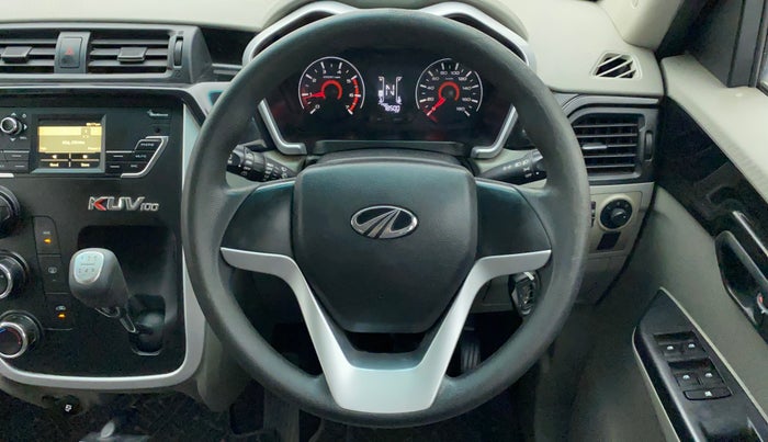 2016 Mahindra Kuv100 K6 6 STR, Petrol, Manual, 78,500 km, Steering Wheel Close Up