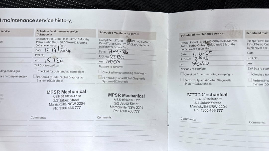 2023 Hyundai Venue Venue, Automatic, 43489 km, Service History