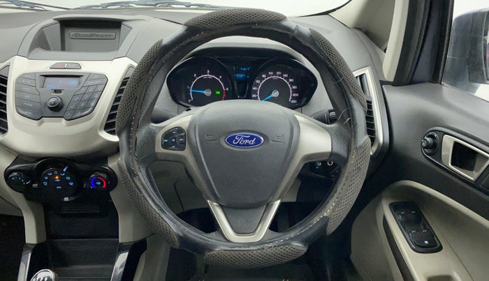 2014 Ford Ecosport TREND 1.5L DIESEL, Diesel, Manual, 1,16,584 km, Steering Wheel Close Up