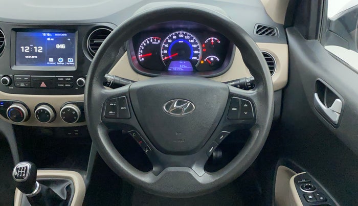 2017 Hyundai Grand i10 SPORTZ (O) 1.2 KAPPA VTVT, Petrol, Manual, 48,144 km, Steering Wheel Close Up