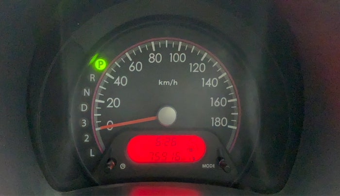 2012 Maruti A Star VXI (ABS) AT, Petrol, Automatic, 76,588 km, Odometer Image