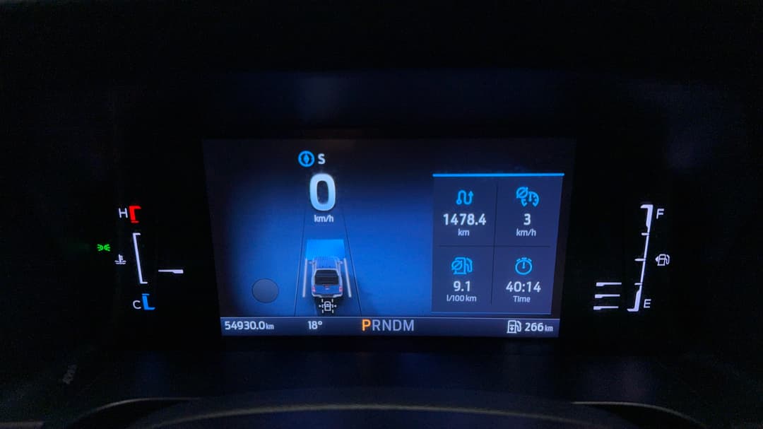 2022 Ford Ranger Sport 2.0 (4x4), Automatic, 54930 km, Odometer View