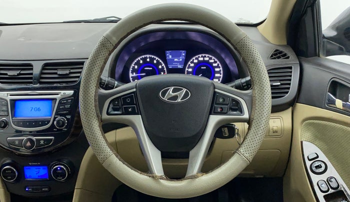 2014 Hyundai Verna FLUIDIC 1.6 VTVT SX, CNG, Manual, 79,670 km, Steering Wheel Close Up