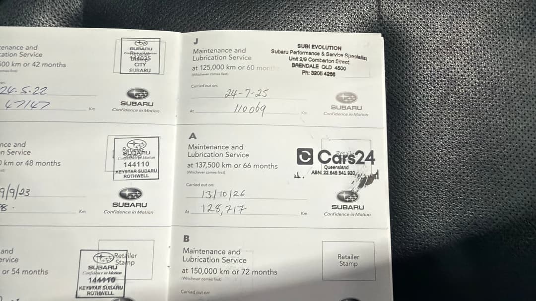 2018 Subaru Liberty 2.5i Premium, Automatic, 128731 km, Service History
