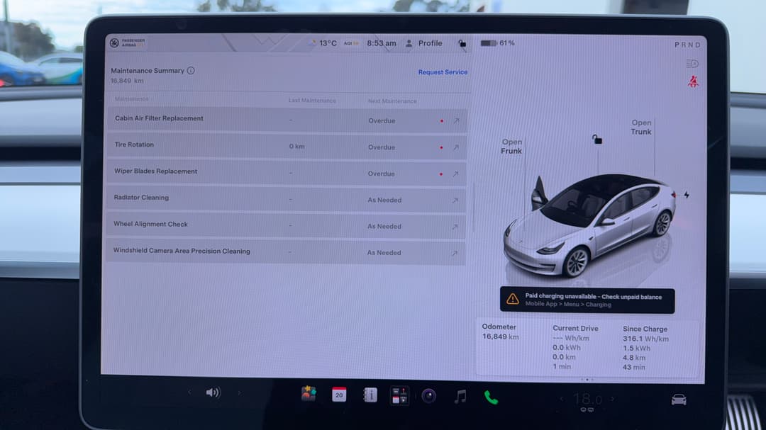 2023 Tesla Model 3 Long Range, Automatic, 16849 km, Service History
