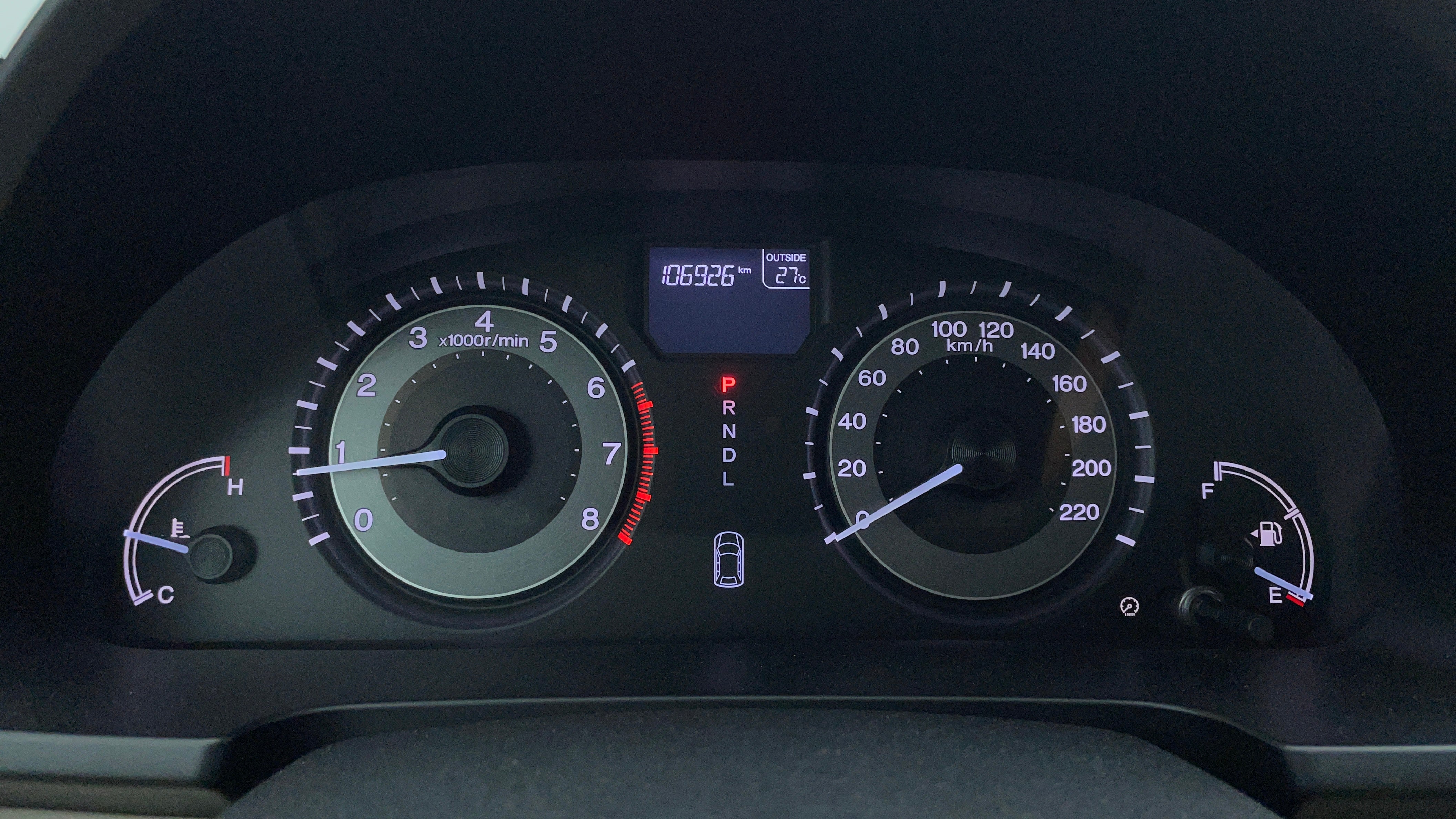 Honda Odyssey-Odometer View