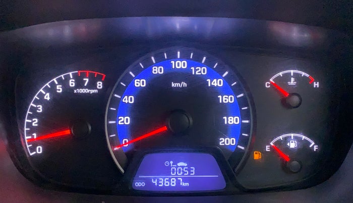 2016 Hyundai Xcent S 1.2, Petrol, Manual, 43,687 km, Odometer Image