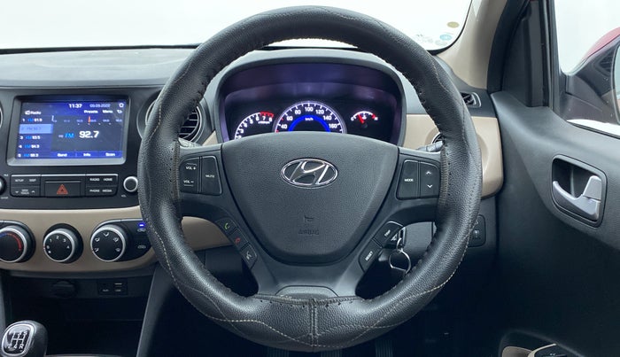 2018 Hyundai Grand i10 SPORTZ 1.2 KAPPA VTVT, Petrol, Manual, 13,696 km, Steering Wheel Close Up