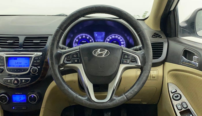 2013 Hyundai Verna FLUIDIC 1.6 VTVT SX OPT, Petrol, Manual, 91,163 km, Steering Wheel Close Up