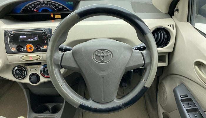 2013 Toyota Etios G, Petrol, Manual, 79,494 km, Steering Wheel Close Up