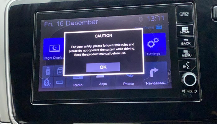 2018 Honda City 1.5L I-VTEC VX CVT, Petrol, Automatic, 36,438 km, Infotainment system - AM/FM Radio - Not Working