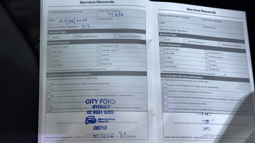 2022 Ford Ranger Wildtrak 3.0 (4x4), Automatic, 82254 km, Service History