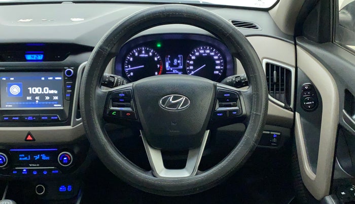 2017 Hyundai Creta SX PLUS 1.6 PETROL, Petrol, Manual, 1,22,660 km, Steering Wheel Close Up