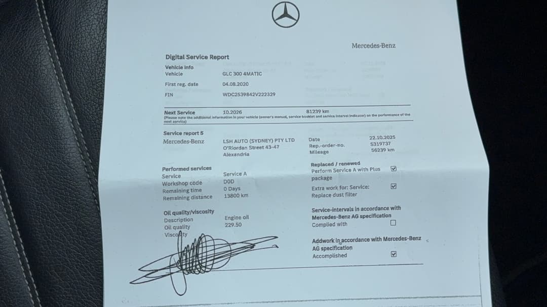 2019 Mercedes-benz GLC 300 4matic, Automatic, 67325 km, Service History