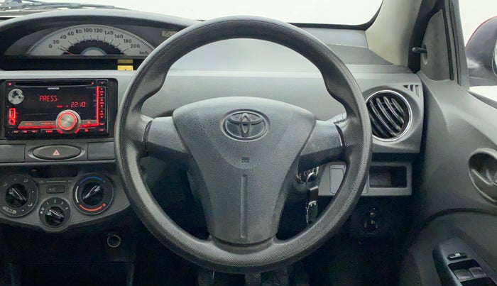 2012 Toyota Etios G, Petrol, Manual, 57,600 km, Steering Wheel Close Up