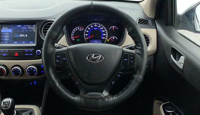 2017 Hyundai Grand i10 SPORTZ (O) 1.2 KAPPA VTVT, Petrol, Manual, 53,180 km, Steering Wheel Close Up