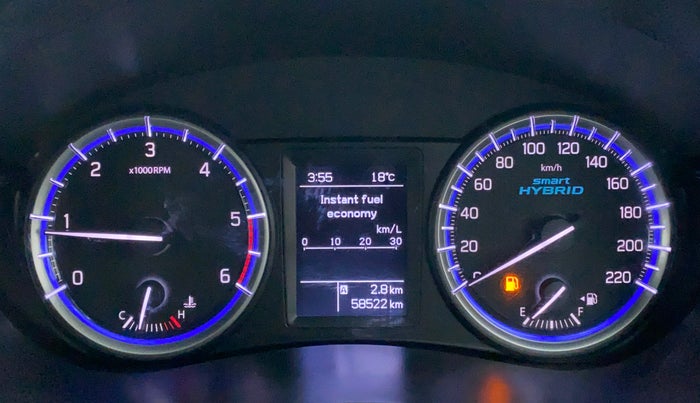 2018 Maruti S Cross ZETA 1.3 SHVS, Diesel, Manual, 58,633 km, Odometer View