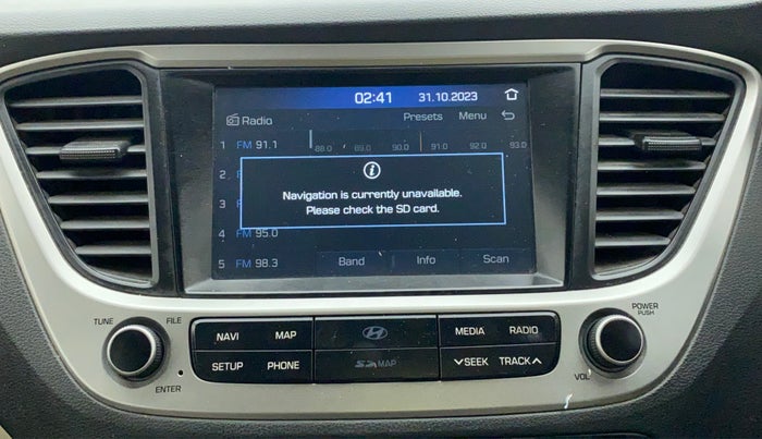 2018 Hyundai Verna 1.6 VTVT SX, Petrol, Manual, 56,462 km, Infotainment system - GPS Card not working/missing