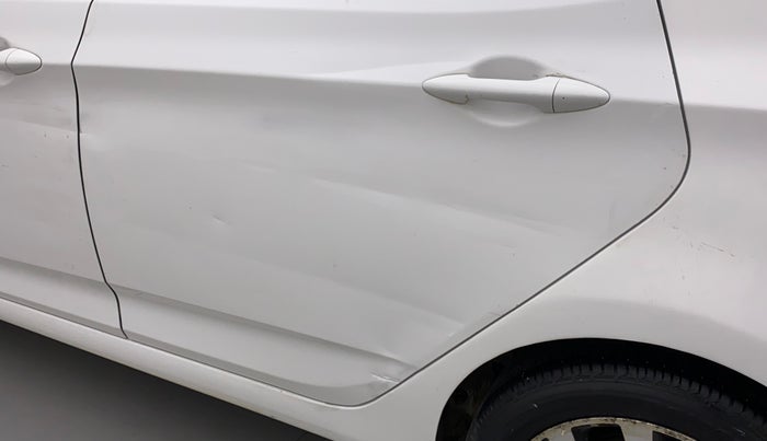 2013 Hyundai Verna FLUIDIC 1.6 CRDI SX, Diesel, Manual, 1,02,258 km, Rear left door - Minor scratches