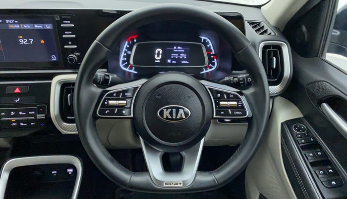 2020 KIA SONET HTX 1.0 IMT, Petrol, Manual, 16,517 km, Steering Wheel Close Up