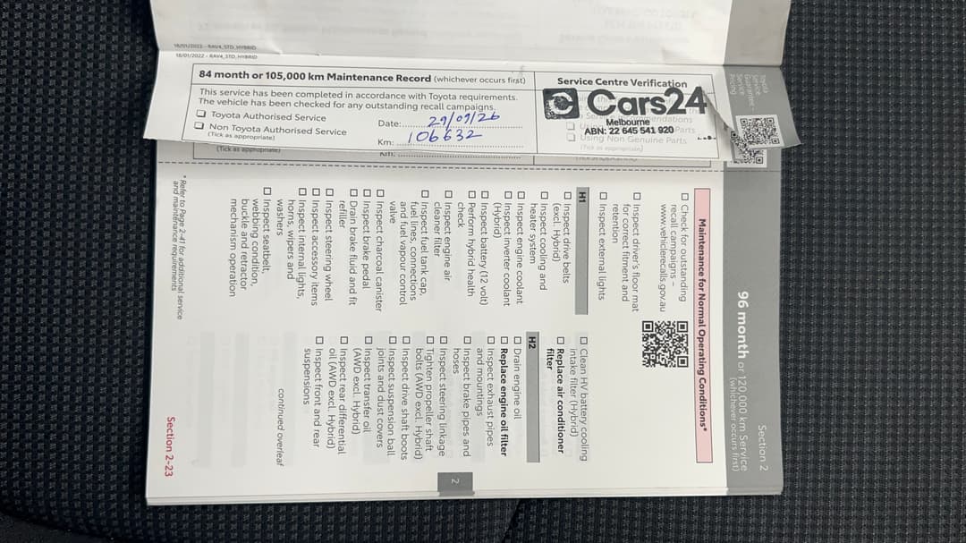 2022 Toyota RAV4 Gx (2WD) Hybrid, Automatic, 106632 km, Service History
