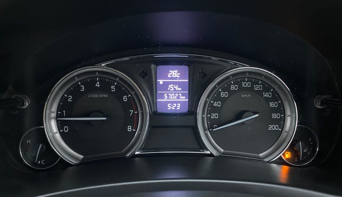 2018 Maruti Ciaz ZETA 1.4 VVT, Petrol, Manual, 57,133 km, Odometer Image
