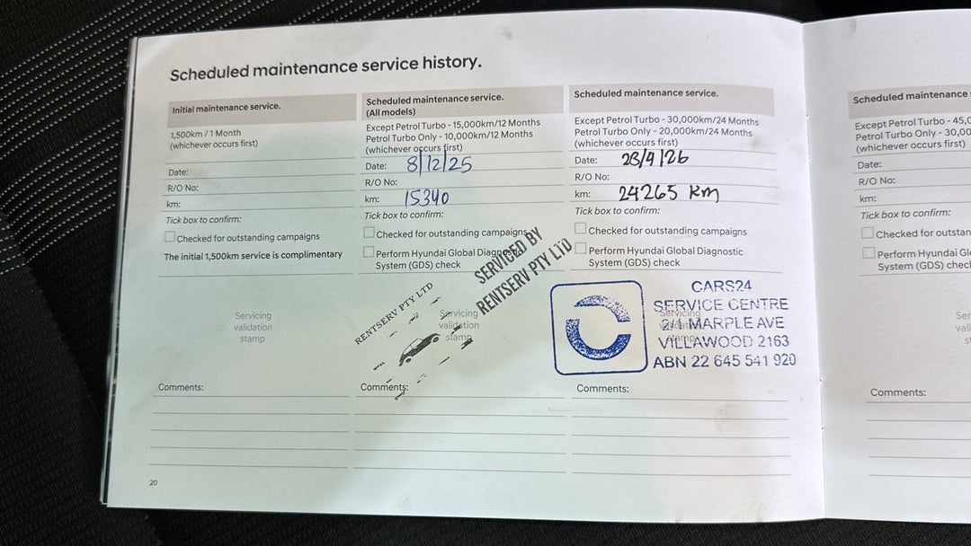 2025 Hyundai Venue Active, Automatic, 24265 km, Service History