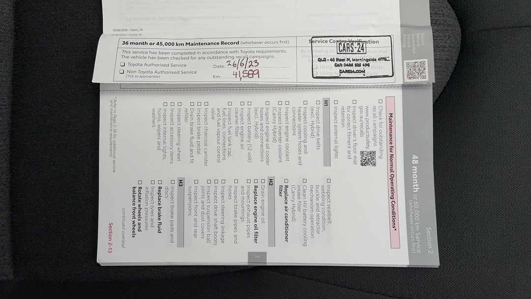 2020 Toyota Camry Ascent Sport Hybrid, Automatic, 41590 km, Service History