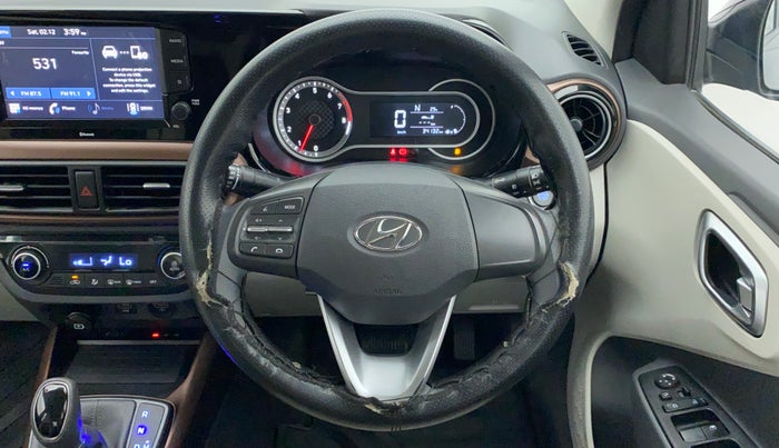 2021 Hyundai AURA SX PLUS 1.2 AMT, Petrol, Automatic, 34,132 km, Steering Wheel Close Up