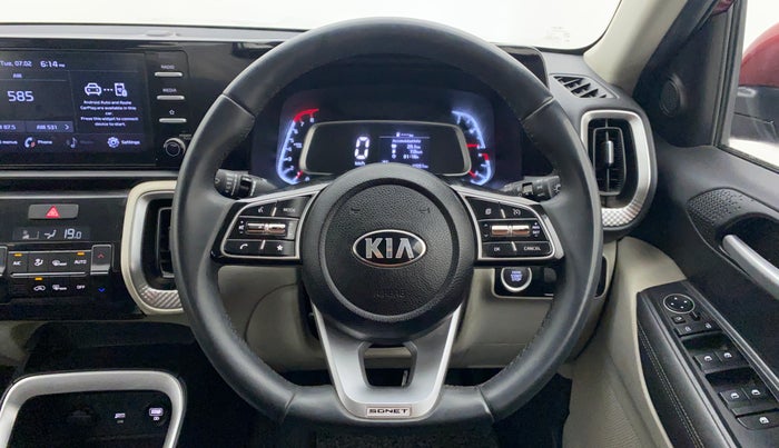 2020 KIA SONET HTX 1.0 IMT, Petrol, Manual, 10,231 km, Steering Wheel Close Up
